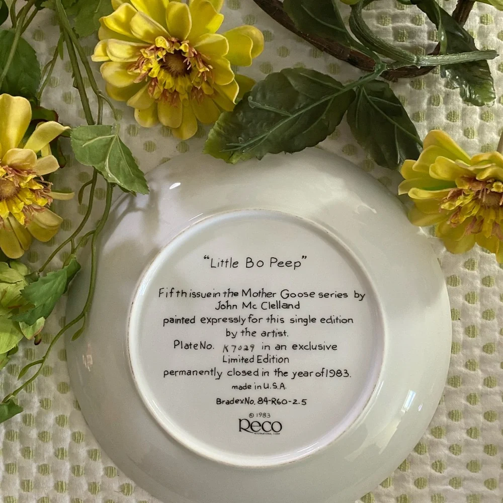 Reco Little Bo Peep Porcelain Plate - Picture 2 of 2